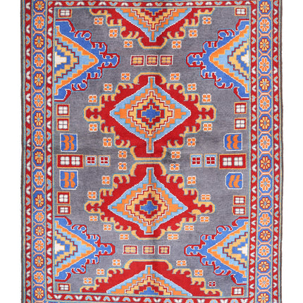 Revival 5' 8" X 7' 9" Hand Knotted Wool Rug 5' 8" X 7' 9" (173 X 236) / Grey / Wool