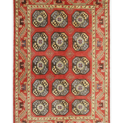 Revival 5' 6" X 8' 3" Hand Knotted Wool Rug 5' 6" X 8' 3" (168 X 251) / Red / Wool