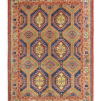 Revival 4' 11" X 6' 7" Hand Knotted Wool Rug 4' 11" X 6' 7" (150 X 201) / Blue / Wool