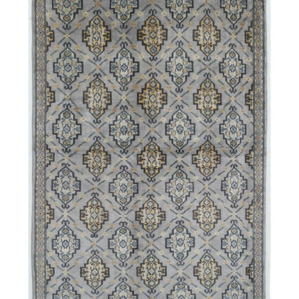 Revival 5' 4" X 7' 9" Hand Knotted Wool Rug 5' 4" X 7' 9" (162 X 236) / Grey / Wool