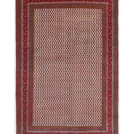 Sarouk 6' 10" X 10' 4" Hand Knotted Wool Rug 6' 10" X 10' 4" (208 X 315) / Ivory / Wool