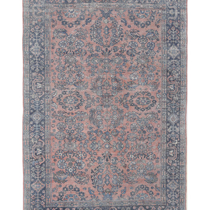 Sarouk 7' 3" X 10' 9" Hand Knotted Wool Rug 7' 3" X 10' 9" (221 X 328) / Peach / Wool