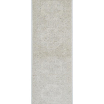 Serenity 2' 0" X 6' 3" Hand Knotted Wool Rug 2' 0" X 6' 3" (61 X 191) / Ivory / Wool