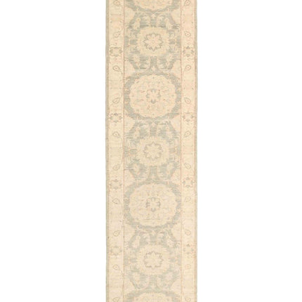 Serenity 2' 5" X 9' 10" Hand Knotted Wool Rug 2' 5" X 9' 10" (74 X 300) / Green / Wool