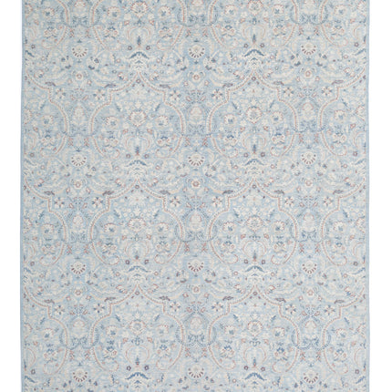 Serenity 8' 9" X 11' 7" Hand Knotted Wool Rug 8' 9" X 11' 7" (267 X 353) / Teal / Wool