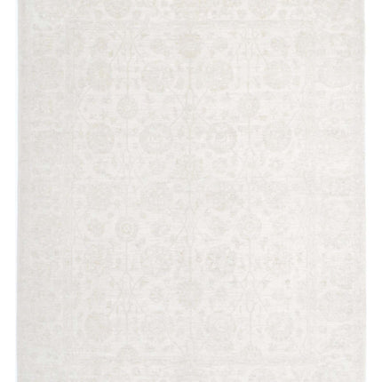 Serenity 7' 10" X 9' 11" Hand Knotted Wool Rug 7' 10" X 9' 11" (239 X 302) / Ivory / Wool