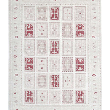 Serenity 8' 1" X 11' 2" Hand Knotted Wool Rug 8' 1" X 11' 2" (246 X 340) / Ivory / Wool