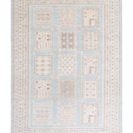 Serenity 5' 7" X 7' 11" Hand Knotted Wool Rug 5' 7" X 7' 11" (170 X 241) / Blue / Wool