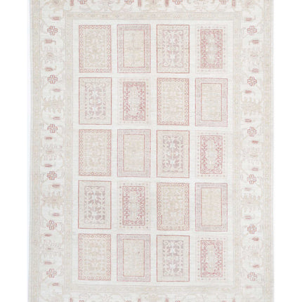 Serenity 5' 6" X 7' 11" Hand Knotted Wool Rug 5' 6" X 7' 11" (168 X 241) / Ivory / Wool