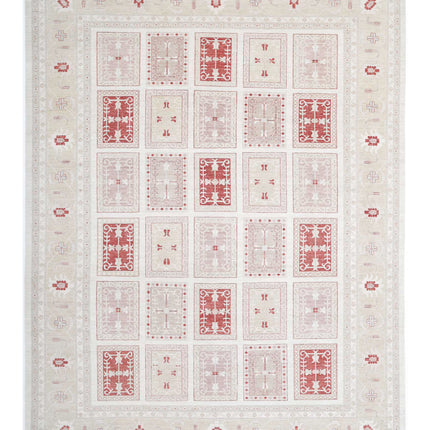 Serenity 9' 7" X 12' 6" Hand Knotted Wool Rug 9' 7" X 12' 6" (292 X 381) / Ivory / Wool