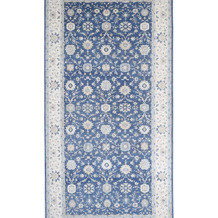Serenity 9' 9" X 21' 1" Hand Knotted Wool Rug 9' 9" X 21' 1" (297 X 643) / Blue / Wool