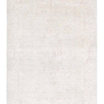 Serenity 6' 4" X 8' 6" Hand Knotted Wool Rug 6' 4" X 8' 6" (193 X 259) / Ivory / Wool