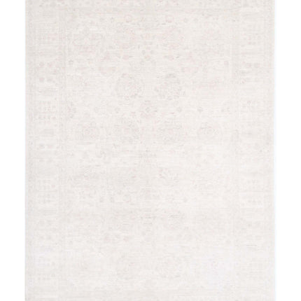 Serenity 6' 2" X 8' 9" Hand Knotted Wool Rug 6' 2" X 8' 9" (188 X 267) / Ivory / Wool