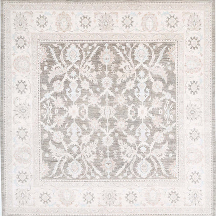 Serenity 9' 6" X 9' 8" Hand Knotted Wool Rug 9' 6" X 9' 8" (290 X 295) / Taupe / Wool