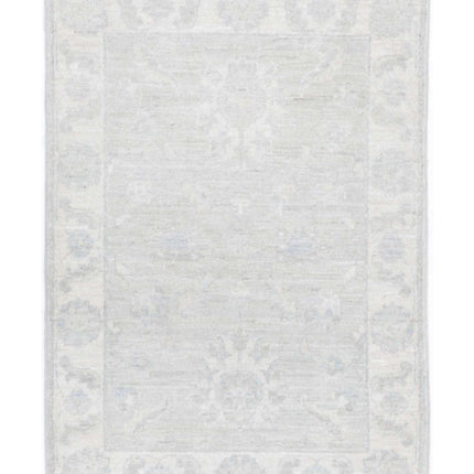 Serenity 2' 1" X 2' 11" Hand Knotted Wool Rug 2' 1" X 2' 11" (63 X 89) / Grey / Wool