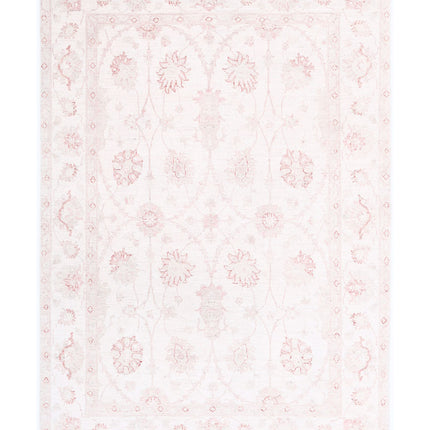 Serenity 5' 4" X 7' 7" Hand Knotted Wool Rug 5' 4" X 7' 7" (162 X 231) / Ivory / Wool