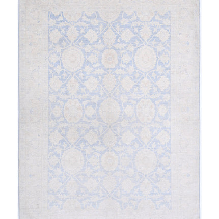 Serenity 6' 0" X 8' 7" Hand Knotted Wool Rug 6' 0" X 8' 7" (183 X 262) / Blue / Wool