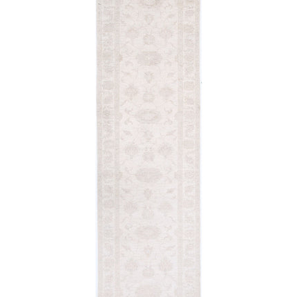 Serenity 2' 6" X 9' 7" Hand Knotted Wool Rug 2' 6" X 9' 7" (76 X 292) / Ivory / Wool