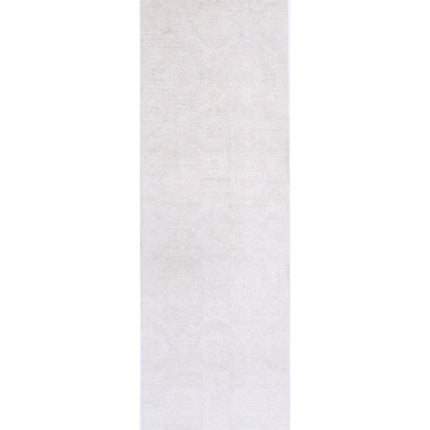 Serenity 3' 0" X 11' 0" Hand Knotted Wool Rug 3' 0" X 11' 0" (91 X 335) / Grey / Wool