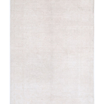 Serenity 5' 11" X 8' 9" Hand Knotted Wool Rug 5' 11" X 8' 9" (180 X 267) / Ivory / Wool
