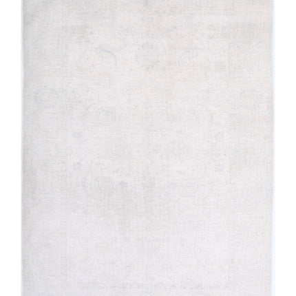 Serenity 5' 7" X 7' 8" Hand Knotted Wool Rug 5' 7" X 7' 8" (170 X 234) / Ivory / Wool