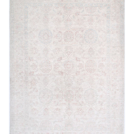 Serenity 6' 2" X 8' 5" Hand Knotted Wool Rug 6' 2" X 8' 5" (188 X 257) / Ivory / Wool
