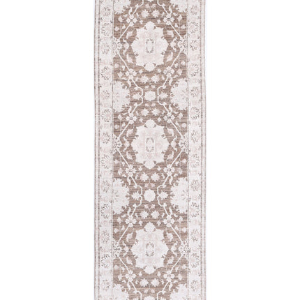 Serenity 2' 4" X 7' 10" Hand Knotted Wool Rug 2' 4" X 7' 10" (71 X 239) / Brown / Wool