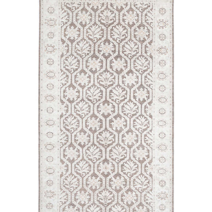 Serenity 6' 7" X 12' 4" Hand Knotted Wool Rug 6' 7" X 12' 4" (201 X 376) / Brown / Wool