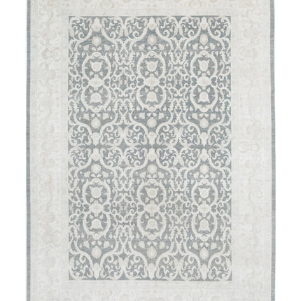 Serenity 8' 9" X 12' 6" Hand Knotted Wool Rug 8' 9" X 12' 6" (267 X 381) / Grey / Wool