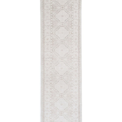 Serenity 2' 10" X 10' 10" Hand Knotted Wool Rug 2' 10" X 10' 10" (86 X 330) / Ivory / Wool