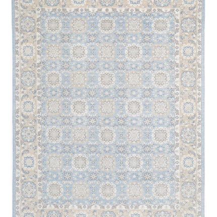 Serenity 8' 10" X 11' 9" Hand Knotted Wool Rug 8' 10" X 11' 9" (269 X 358) / Blue / Wool