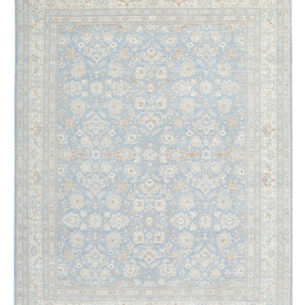 Serenity 8' 9" X 11' 5" Hand Knotted Wool Rug 8' 9" X 11' 5" (267 X 348) / Blue / Wool