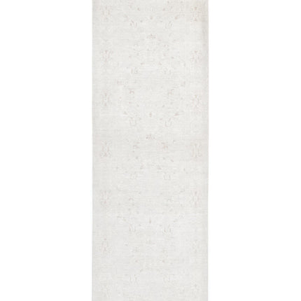 Serenity 3' 1" X 10' 1" Hand Knotted Wool Rug 3' 1" X 10' 1" (94 X 307) / Ivory / Wool