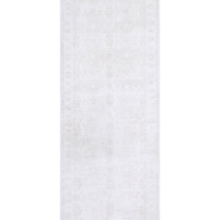 Serenity 3' 10" X 10' 6" Hand Knotted Wool Rug 3' 10" X 10' 6" (117 X 320) / Grey / Wool