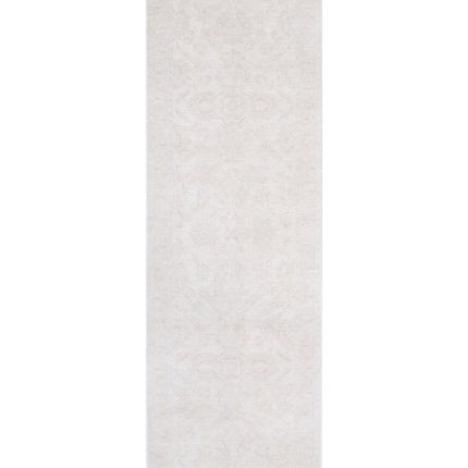 Serenity 3' 10" X 12' 6" Hand Knotted Wool Rug 3' 10" X 12' 6" (117 X 381) / Ivory / Wool