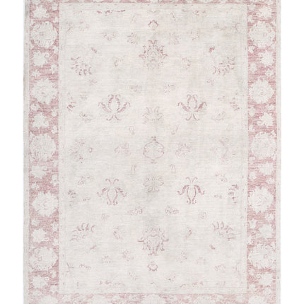 Serenity 5' 3" X 7' 3" Hand Knotted Wool Rug 5' 3" X 7' 3" (160 X 221) / Ivory / Wool