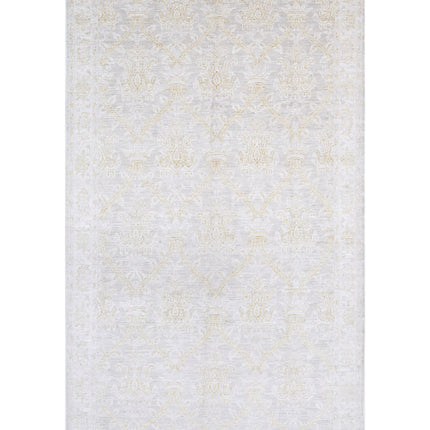 Serenity 6' 3" X 10' 9" Hand Knotted Wool Rug 6' 3" X 10' 9" (191 X 328) / Grey / Wool