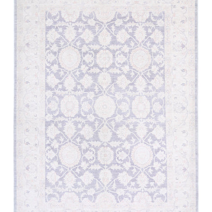 Serenity 6' 4" X 8' 5" Hand Knotted Wool Rug 6' 4" X 8' 5" (193 X 257) / Lilac / Wool