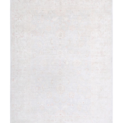 Serenity 6' 0" X 8' 7" Hand Knotted Wool Rug 6' 0" X 8' 7" (183 X 262) / Grey / Wool