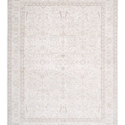 Serenity 9' 1" X 12' 0" Hand Knotted Wool Rug 9' 1" X 12' 0" (277 X 366) / Ivory / Wool