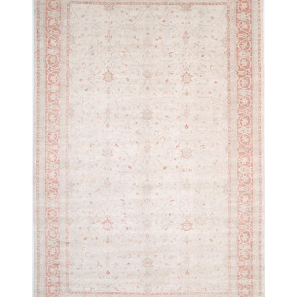 Serenity 13' 2" X 19' 7" Hand Knotted Wool Rug 13' 2" X 19' 7" (401 X 597) / Ivory / Wool