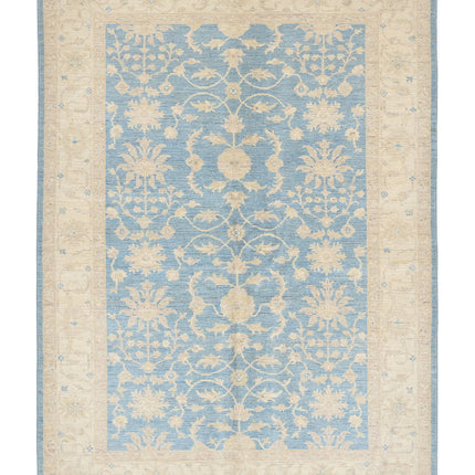 Serenity 5' 7" X 7' 11" Hand Knotted Wool Rug 5' 7" X 7' 11" (170 X 241) / Blue / Wool
