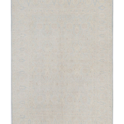 Serenity 4' 10" X 6' 10" Hand Knotted Wool Rug 4' 10" X 6' 10" (147 X 208) / Ivory / Wool