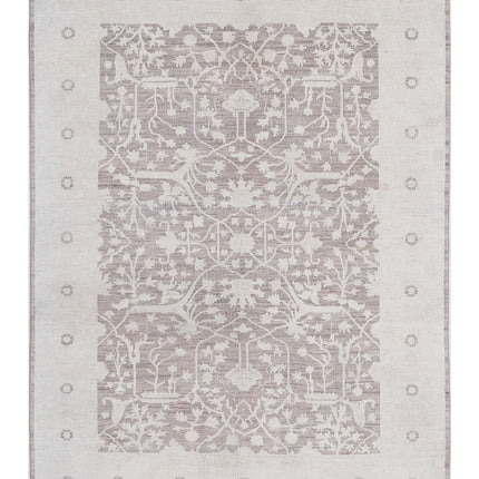 Serenity 6' 0" X 8' 2" Hand Knotted Wool Rug 6' 0" X 8' 2" (183 X 249) / Brown / Wool
