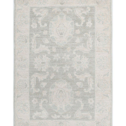 Serenity 2' 0" X 3' 0" Hand Knotted Wool Rug 2' 0" X 3' 0" (61 X 91) / Grey / Wool