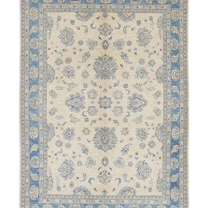 Serenity 5' 6" X 8' 1" Hand Knotted Wool Rug 5' 6" X 8' 1" (168 X 246) / Ivory / Wool