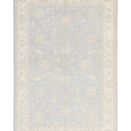 Serenity 5' 5" X 8' 2" Hand Knotted Wool Rug 5' 5" X 8' 2" (165 X 249) / Grey / Wool