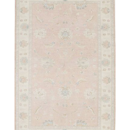 Serenity 5' 11" X 8' 11" Hand Knotted Wool Rug 5' 11" X 8' 11" (180 X 272) / Peach / Wool