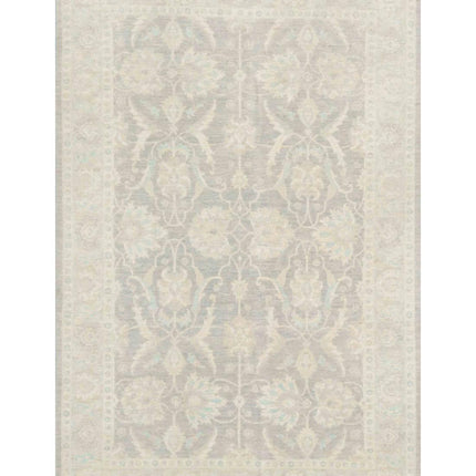 Serenity 6' 0" X 9' 2" Hand Knotted Wool Rug 6' 0" X 9' 2" (183 X 280) / Grey / Wool