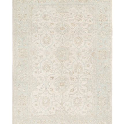 Serenity 6' 0" X 8' 7" Hand Knotted Wool Rug 6' 0" X 8' 7" (183 X 262) / Ivory / Wool